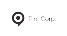 A black and white logo of the company pint corp.